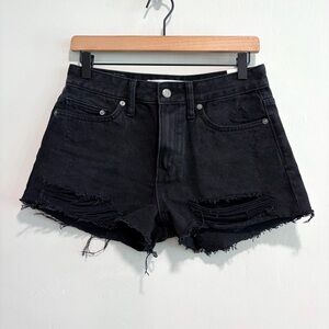 Lovers + Friends Distressed High Rise Jeans Shorts